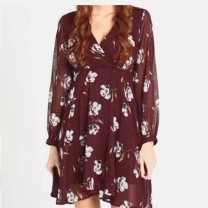 Altar'd State Burgundy Multi Floral Dress NWT Medium